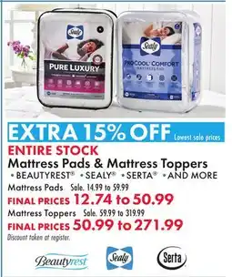 Boscov's Mattress Pads & Mattress Toppers offer