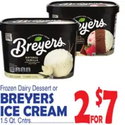 Bravo Supermarkets BREYERS ICE CREAM offer