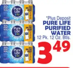 Bravo Supermarkets PURE LIFE PURIFIED WATER offer