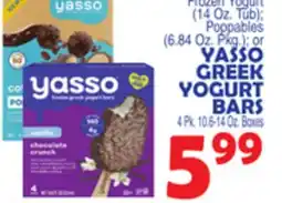 Bravo Supermarkets YASSO GREEK YOGURT BARS, 4 Pk., 10.6-14 Oz. Boxes offer