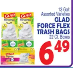 Bravo Supermarkets GLAD FORCE FLEX TRASH BAGS offer