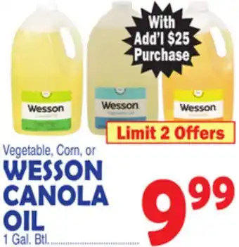 Bravo Supermarkets WESSON CANOLA OIL offer