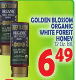 Bravo Supermarkets GOLDEN BLOSSOM ORGANIC WHITE FOREST HONEY offer