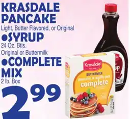Bravo Supermarkets KRASDALE PANCAKE SYRUP COMPLETE MIX offer