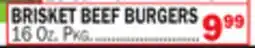 Bravo Supermarkets BRISKET BEEF BURGERS offer