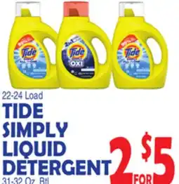 Bravo Supermarkets TIDE SIMPLY LIQUID DETERGENT offer