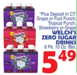 Bravo Supermarkets WELCH'S ZERO SUGAR DRINKS offer