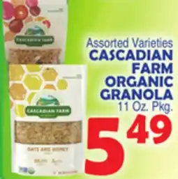 Bravo Supermarkets CASCADIAN FARM ORGANIC GRANOLA offer