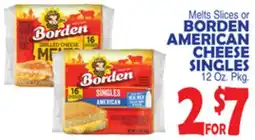 Bravo Supermarkets BORDEN AMERICAN CHEESE SINGLES offer