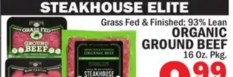 Bravo Supermarkets STEAKHOUSE ELITE ORGANIC GROUND BEEF offer
