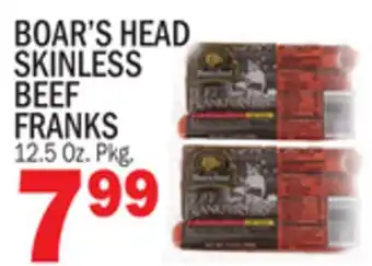 Bravo Supermarkets BOAR'S HEAD SKINLESS BEEF FRANKS offer
