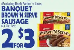 Bravo Supermarkets BANQUET BROWN'N SERVE SAUSAGE offer