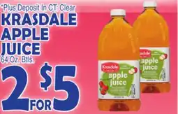 Bravo Supermarkets KRASDALE APPLE JUICE offer