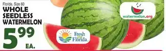 Bravo Supermarkets WHOLE SEEDLESS WATERMELON offer