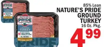 Bravo Supermarkets NATURE'S PRIDE GROUND TURKEY offer