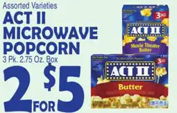 Bravo Supermarkets ACT II MICROWAVE POPCORN offer