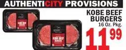 Bravo Supermarkets AUTHENTICITY PROVISIONS KOBE BEEF BURGERS offer