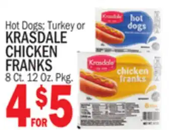Bravo Supermarkets KRASDALE CHICKEN FRANKS offer
