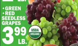 Bravo Supermarkets GREEN, RED SEEDLESS GRAPES offer