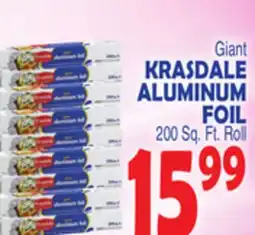 Bravo Supermarkets KRASDALE ALUMINUM FOIL offer