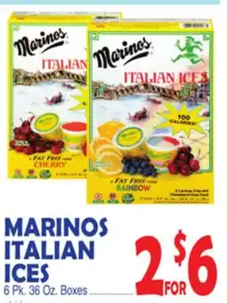 Bravo Supermarkets MARINOS ITALIAN ICES offer