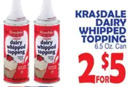Bravo Supermarkets KRASDALE DAIRY WHIPPED TOPPING offer