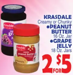Bravo Supermarkets KRASDALE PEANUT BUTTER GRAPE JELLY offer