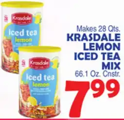 Bravo Supermarkets KRASDALE LEMON ICED TEA MIX offer