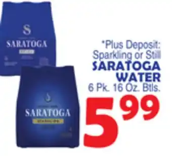Bravo Supermarkets SARATOGA WATER offer