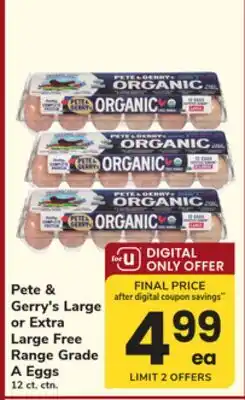 ACME Pete & Gerry's Large or Extra Large Free Range Grade A Eggs offer