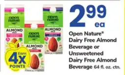 ACME Open Nature Dairy Free Almond Beverage or Unsweetened Dairy Free Almond Beverage offer