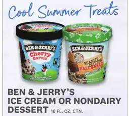 Kings Food Markets BEN & JERRY'S ICE CREAM OR NONDAIRY DESSERT 16 FL OZ. CTN. OR TALENTI GELATO 10.7-11.4 FL. OZ. CTN offer
