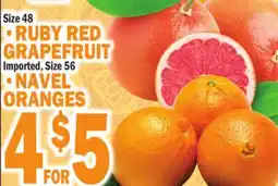 C Town RUBY RED GRAPEFRUIT NAVAL ORANGES offer