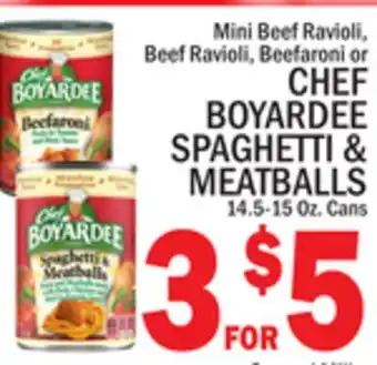 C Town CHEF BOYARDEE SPAGHETTI & MEATBALLS offer