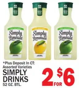 C Town SIMPLY DRINKS offer