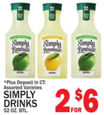 C Town SIMPLY DRINKS offer