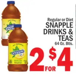 C Town SNAPPLE DRINKS & TEAS offer