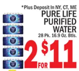 C Town PURE LIFE PURIFIED WATER offer