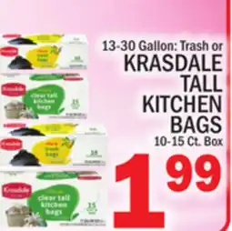 C Town KRASDALE TALL KITCHEN BAGS offer