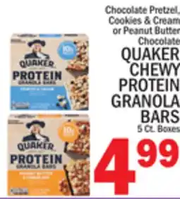 C Town QUAKER CHEWY PROTEIN GRANOLA BARS offer