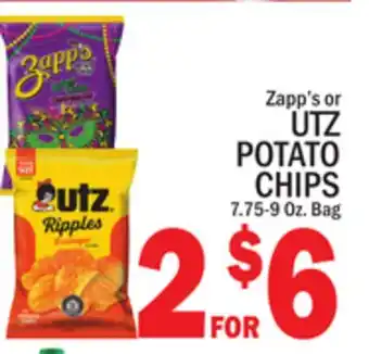 C Town Zapp's or UTZ POTATO CHIPS offer