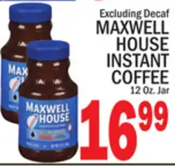 C Town MAXWELL HOUSE INSTANT COFFEE offer