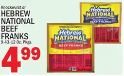 C Town HEBREW NATIONAL BEEF FRANKS offer