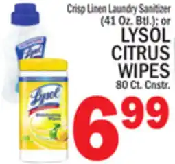 C Town LYSOL CITRUS WIPES offer