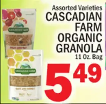 C Town CASCADIAN FARM ORGANIC GRANOLA offer