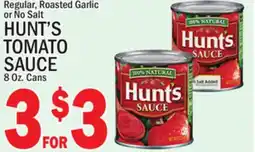 C Town HUNT'S TOMATO SAUCE offer