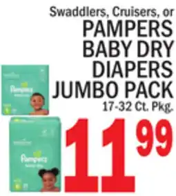 C Town PAMPERS BABY DRY DIAPERS JUMBO PACK offer