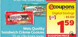 Weis Markets Weis Quality Sandwich Creme Cookies offer
