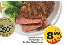Weis Markets Pasture Raised Boneless Ribeye Steak offer