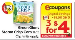 Weis Markets Green Giant Steam Crisp Corn offer
